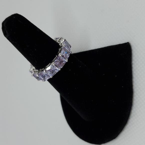 Lavendar cz eternity band - Picture 2 of 4